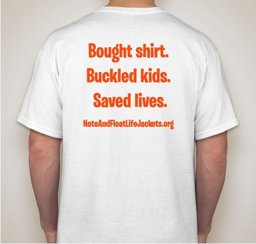 Buy, Buckle, Save - Raising Funds to Provide Life Jackets for Kids Fundraiser - unisex shirt design - back