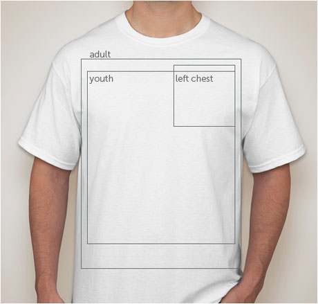 Maximum Print Area For Designing T-Shirts at Custom Ink