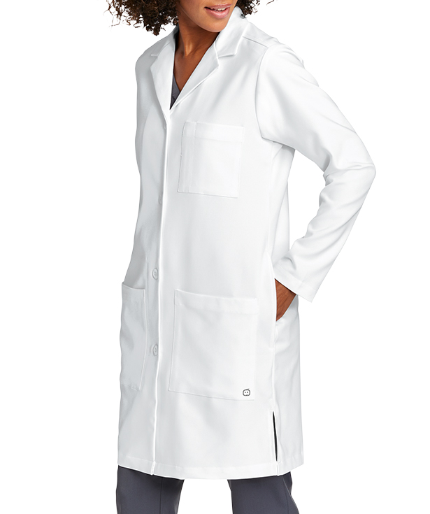 Customink Sizing Line Up For Wonderwink Womens 4 Button Long Lab Coat Standard Sizes 1641