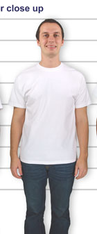 CustomInk Sizing Line-Up for Hanes Authentic T-shirt - Standard Sizes