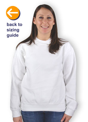 CustomInk Sizing Line-Up for Gildan Dryblend® 50/50 Crewneck Sweatshirt -  Standard Sizes
