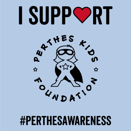 I Support Perthes Kids! (blue) shirt design - zoomed