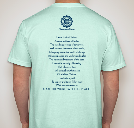 Chesapeake Junior Civitan District T-Shirt Fundraiser Fundraiser - unisex shirt design - back