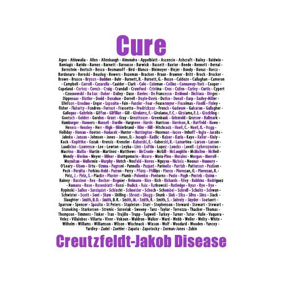 Cure CJD shirt design - zoomed