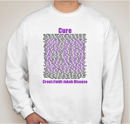 Cure CJD Fundraiser - unisex shirt design - front