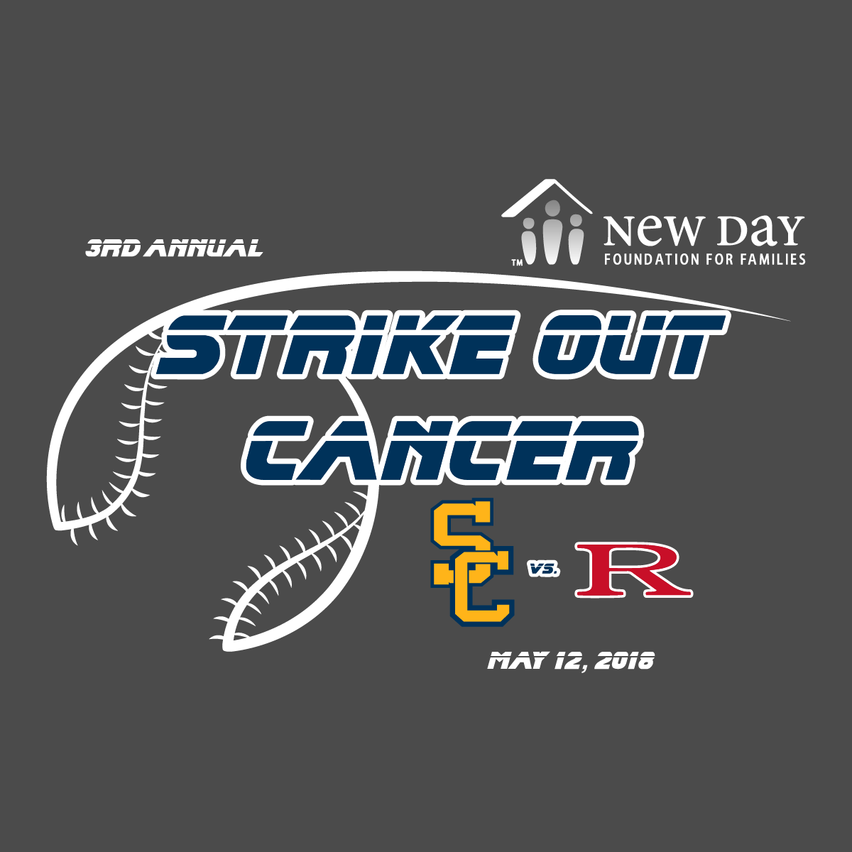 3rd Annual STRIKE OUT CANCER GAME! shirt design - zoomed