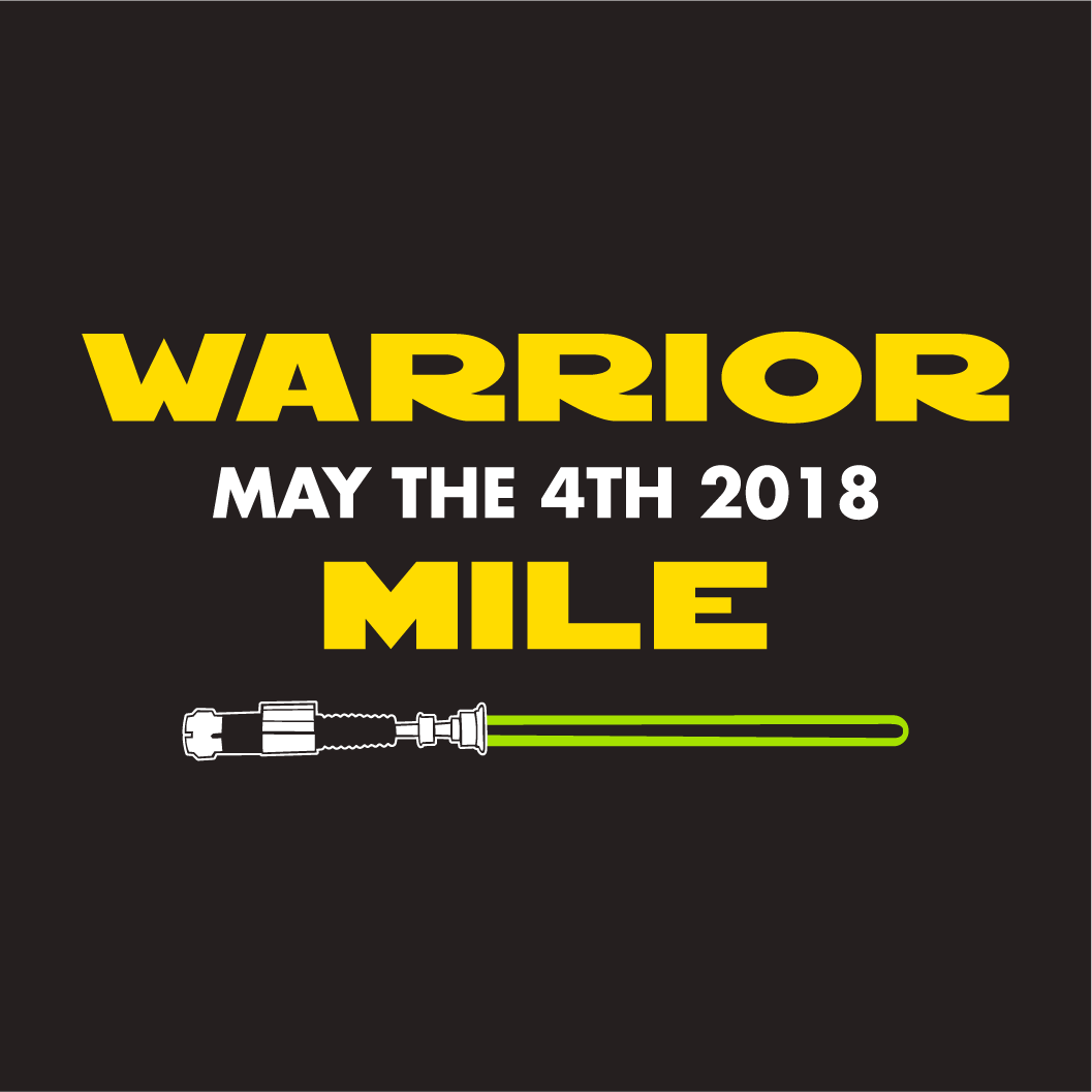 2018 Warrior Mile Fundraiser shirt design - zoomed