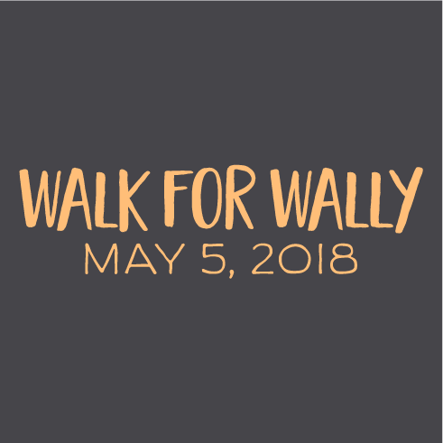 Walk for Wally shirt design - zoomed