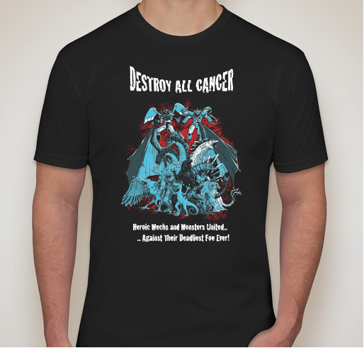 Kaiju vs Cancer Fundraiser - unisex shirt design - front