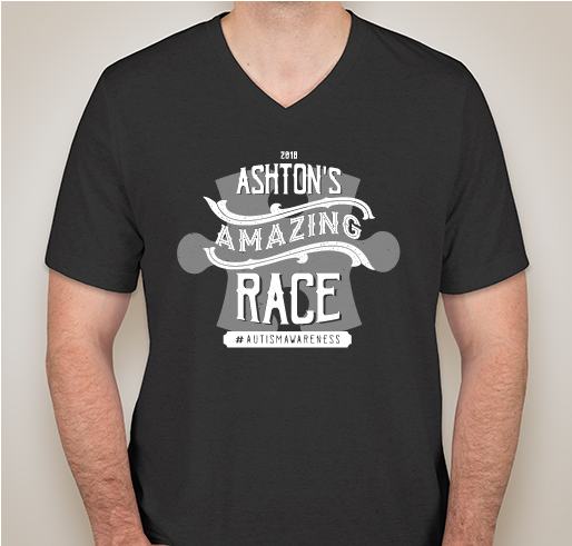 Raise Autism Awareness and support "Ashton's Amazing Race"!!!! Fundraiser - unisex shirt design - front