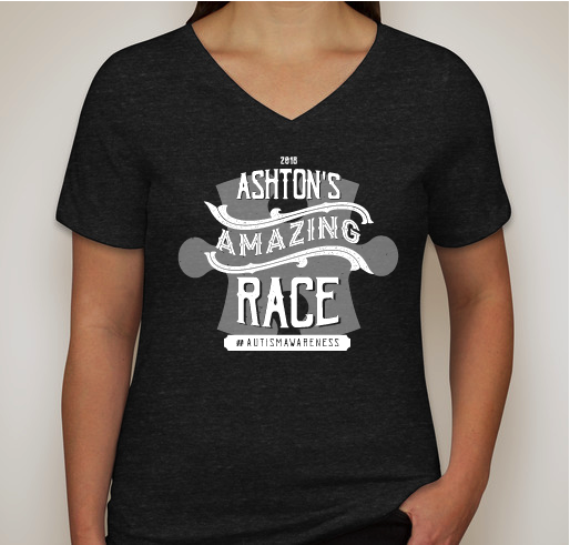Raise Autism Awareness and support "Ashton's Amazing Race"!!!! Fundraiser - unisex shirt design - front