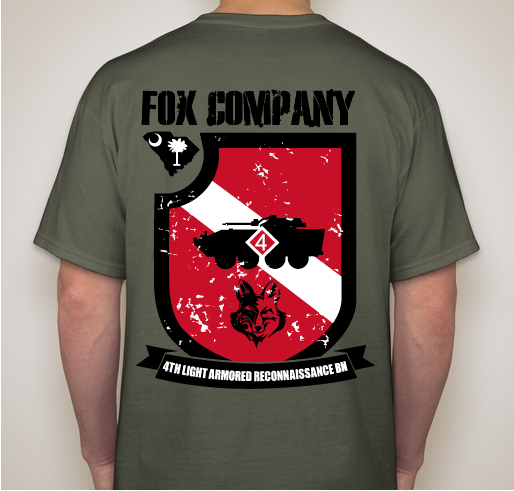 Fox Company 4th Light Armored Recon BN Unit Shirts Fundraiser - unisex shirt design - back