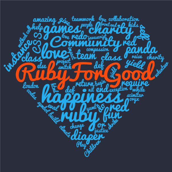 Ruby For Good 2018 shirt design - zoomed