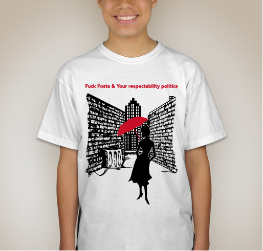 For a community response against Fosta- June 2st rally Fundraiser - unisex shirt design - back