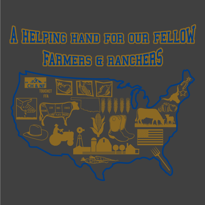 A Helping Hand for our Fellow Farmers and Ranchers shirt design - zoomed