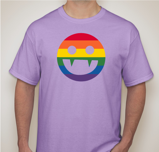 Be FANGtastic: Buy a rainbow Fang "Chronicles of Vladimir Tod" t-shirt & support LGBTQ+ youth! Fundraiser - unisex shirt design - front