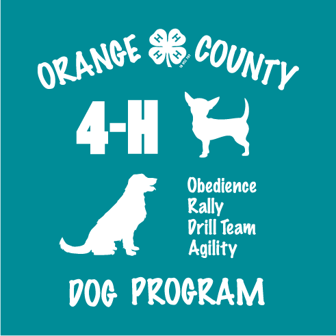 2018 Orange County 4-H Dog Program shirt design - zoomed