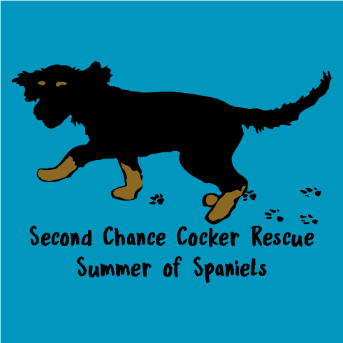 Summer of Spaniels - Second Chance Cocker Rescue shirt design - zoomed