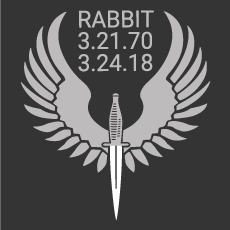Rabbit's Fundraiser shirt design - zoomed