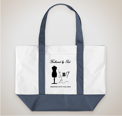 Fashioned by God: Created with His Love Tote Bag Fundraiser - unisex shirt design - front