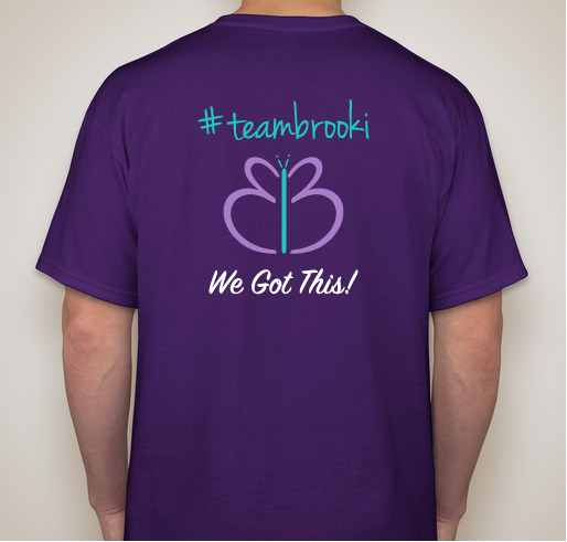 Team Brooki the Warrior Princess Fundraiser - unisex shirt design - back