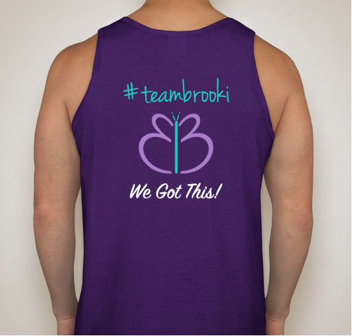 Team Brooki the Warrior Princess Fundraiser - unisex shirt design - back