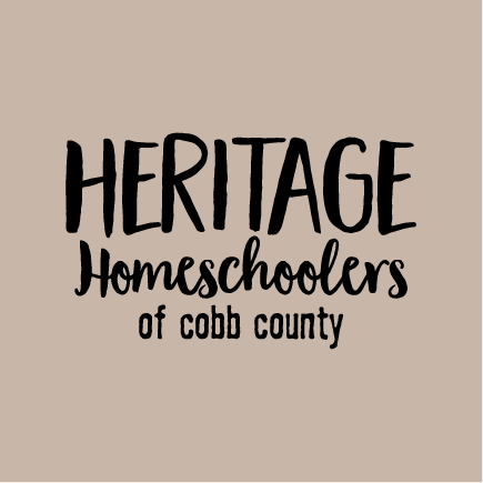 Heritage Homeschoolers of Cobb County T-Shirt Fundraiser shirt design - zoomed