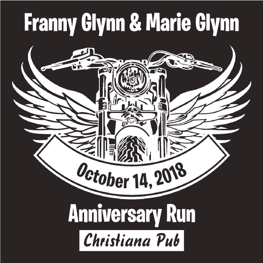 Marie and Franny Glynn Anniversary Run shirt design - zoomed