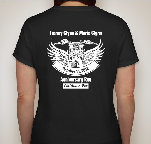 Marie and Franny Glynn Anniversary Run Fundraiser - unisex shirt design - back