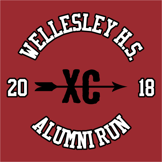 Wellesley High School Alumni Cross Country Run '18 shirt design - zoomed