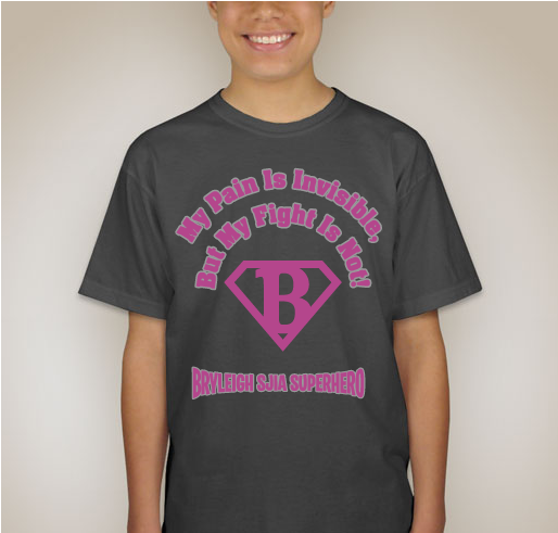 Raising money for BRYLEIGH SJIA SUPERHERO for the systemic JIA foundation Fundraiser - unisex shirt design - back