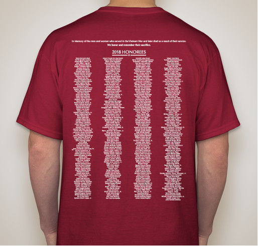 2018 In Memory Honorees Fundraiser - unisex shirt design - back