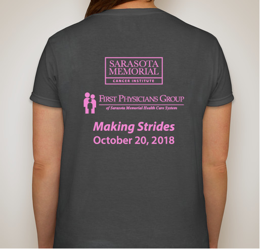 Sarasota Memorial Health Care System - Making Strides Campaign 2018 Fundraiser - unisex shirt design - back