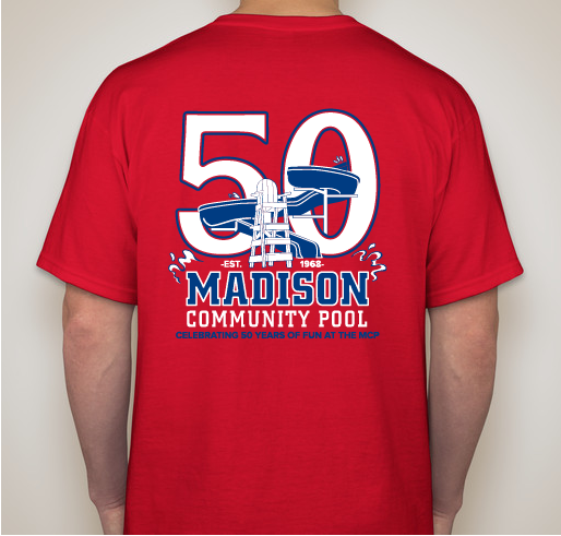 Madison Community Pool 50th Anniversary Fundraiser - unisex shirt design - back