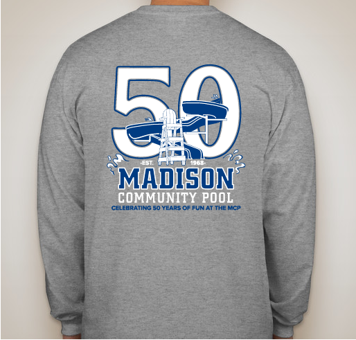 Madison Community Pool 50th Anniversary Fundraiser - unisex shirt design - back