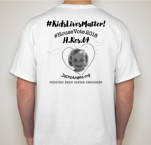 RAISE AWARENESS for PEDIATRIC CANCER Fundraiser - unisex shirt design - back