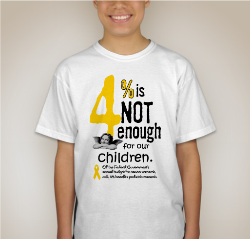 RAISE AWARENESS for PEDIATRIC CANCER shirt design - zoomed