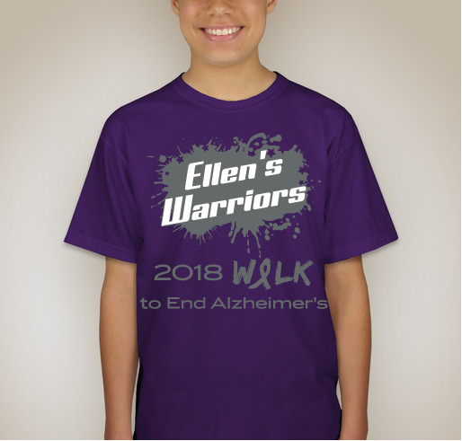 Ellen's Warriors Fundraiser - unisex shirt design - back