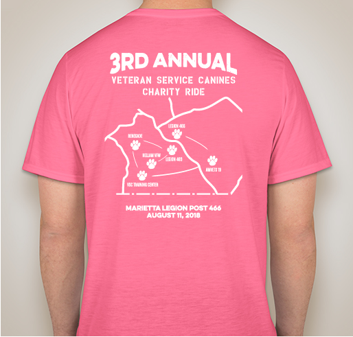 3rd Annual Veteran Service Canine Ride Fundraiser - unisex shirt design - back