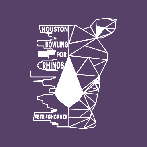 Houston Bowling for Rhinos 2018 shirt design - zoomed