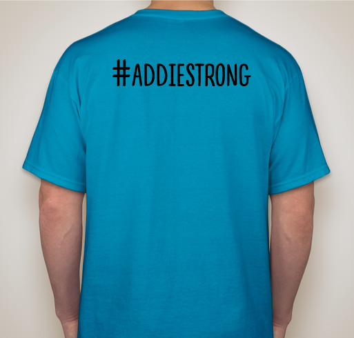 support Addie with her original art design Fundraiser - unisex shirt design - back