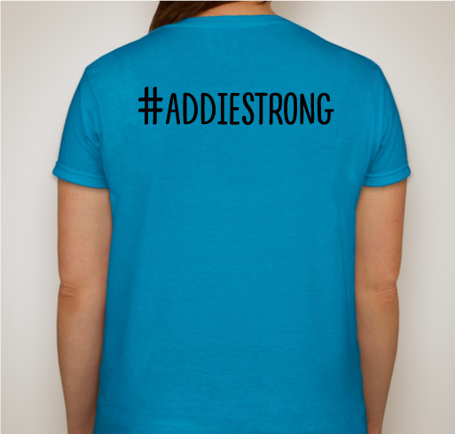 support Addie with her original art design Fundraiser - unisex shirt design - back