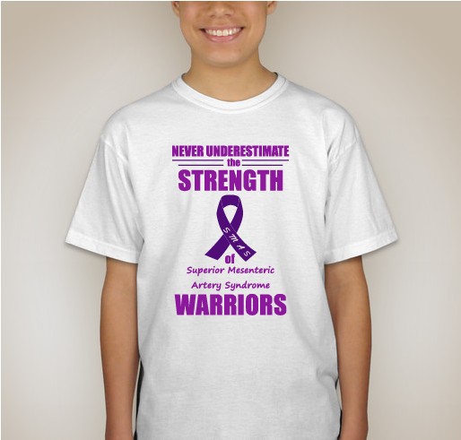 SMAS Awareness, never underestimate the strength of SMAS warriors! Fundraiser - unisex shirt design - back