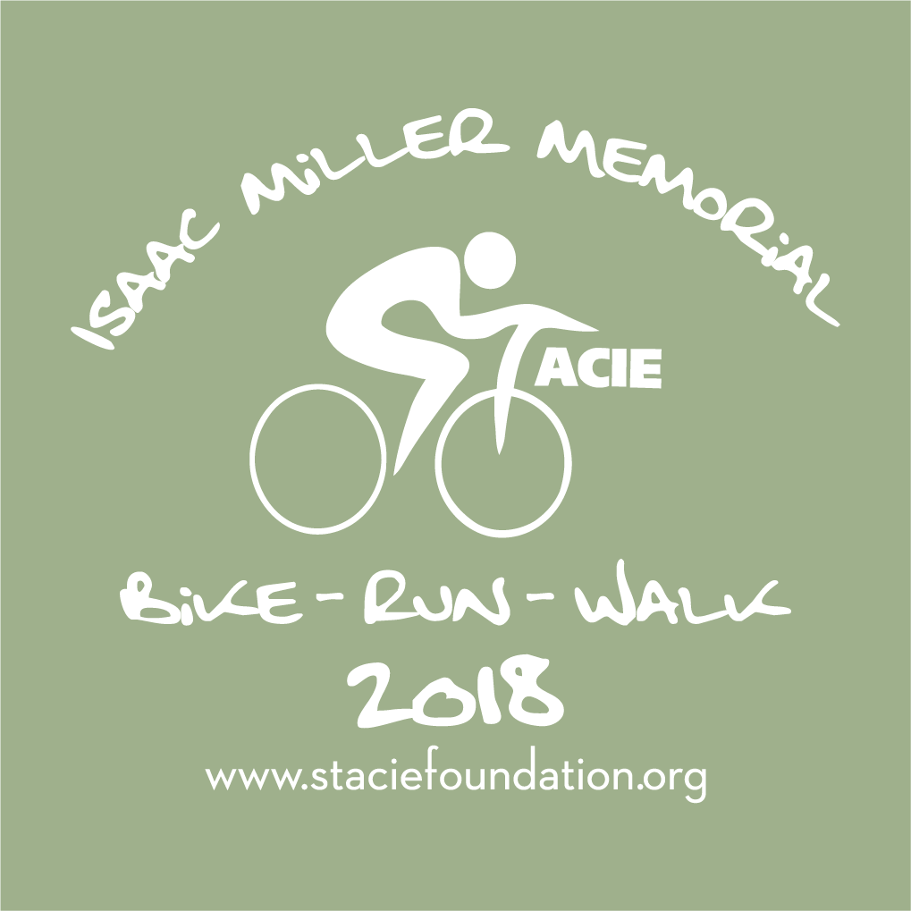 Isaac Miller Memorial Bike - Run - Walk Fundraiser shirt design - zoomed