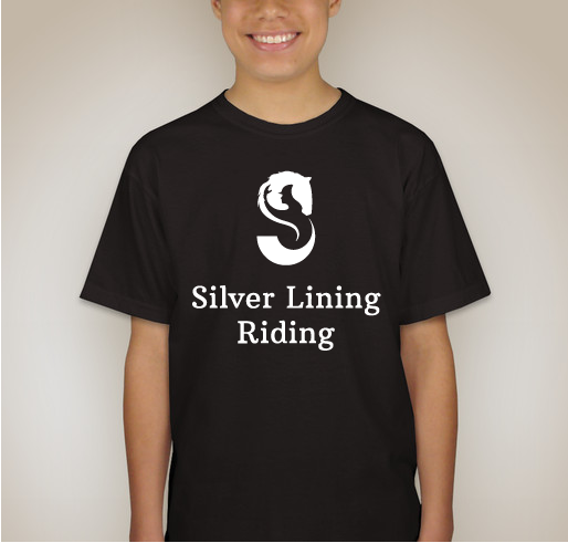Silver Lining Riding T-shirts Black Fundraiser - unisex shirt design - back