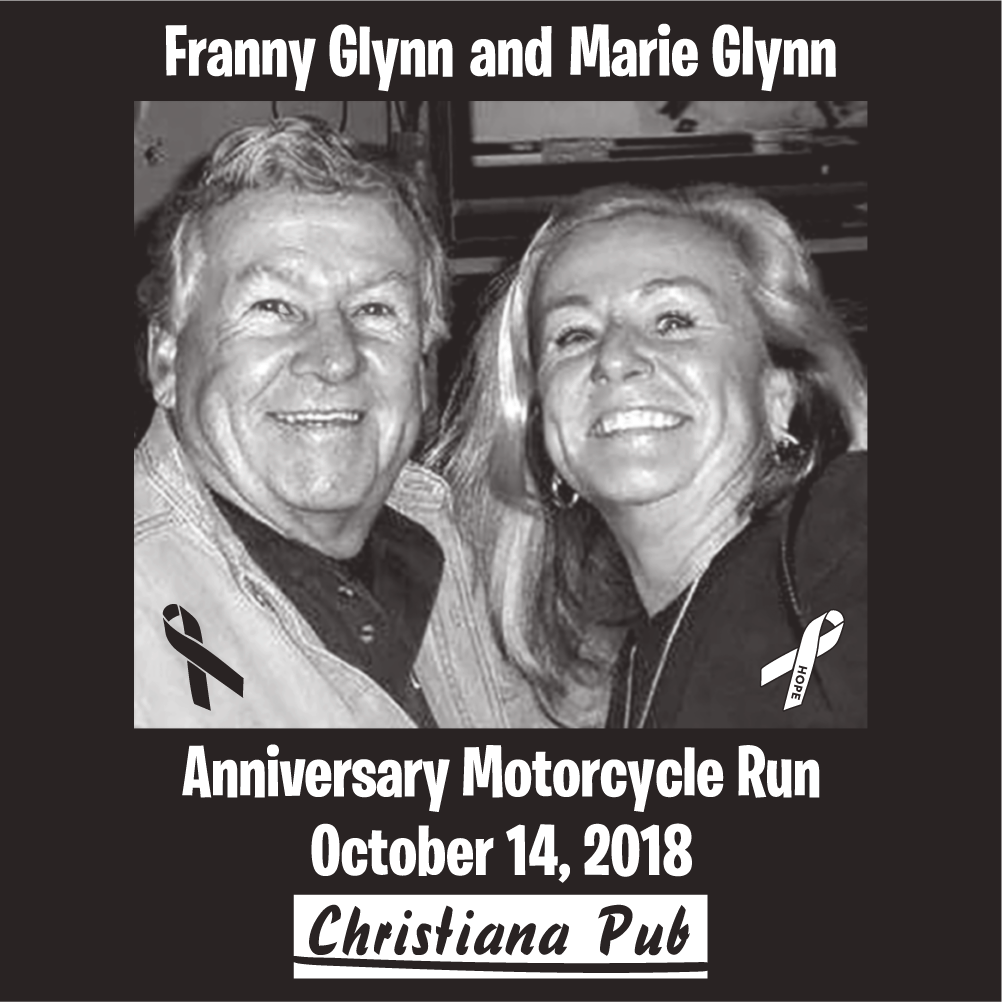 Franny and Marie Glynn Anniversary Run shirt design - zoomed