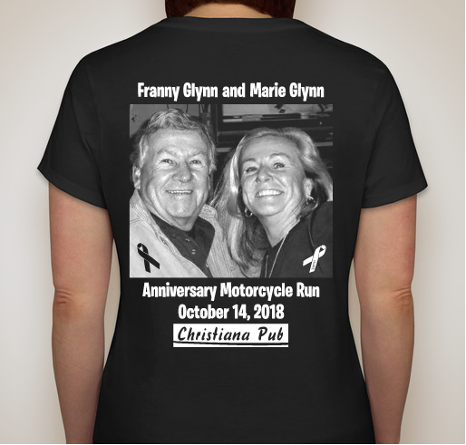 Franny and Marie Glynn Anniversary Run Fundraiser - unisex shirt design - back