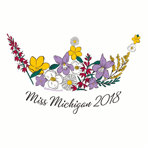 Miss Michigan 2018 shirt design - zoomed