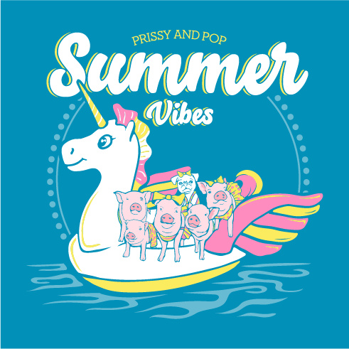 Prissy & Pop Summer 2018 shirt design - zoomed