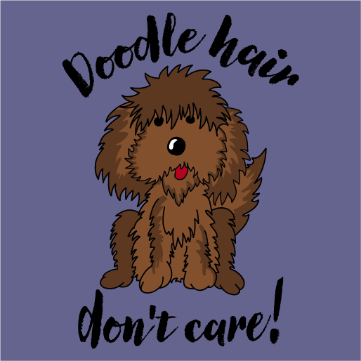 Doodle Hair Don't Care shirt design - zoomed
